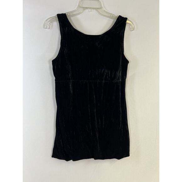 NWT VTG Y2K Black Babydoll Top Velvet Fairycore Whimsigoth Dark Romance Italy - Picture 5 of 11